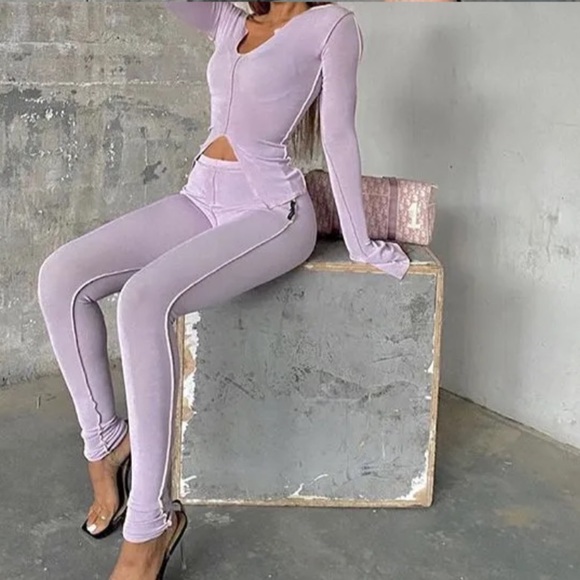 Two piece lavender set - Picture 2 of 5